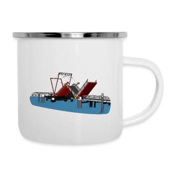 Hörnbrücke in Kiel - Emaille-Tasse - Weiß - Rechts