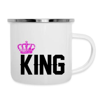 Roi - Tasse émaillée - blanc - Droite