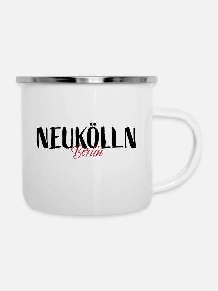 Neukölln - Emaille-Tasse - Weiß
