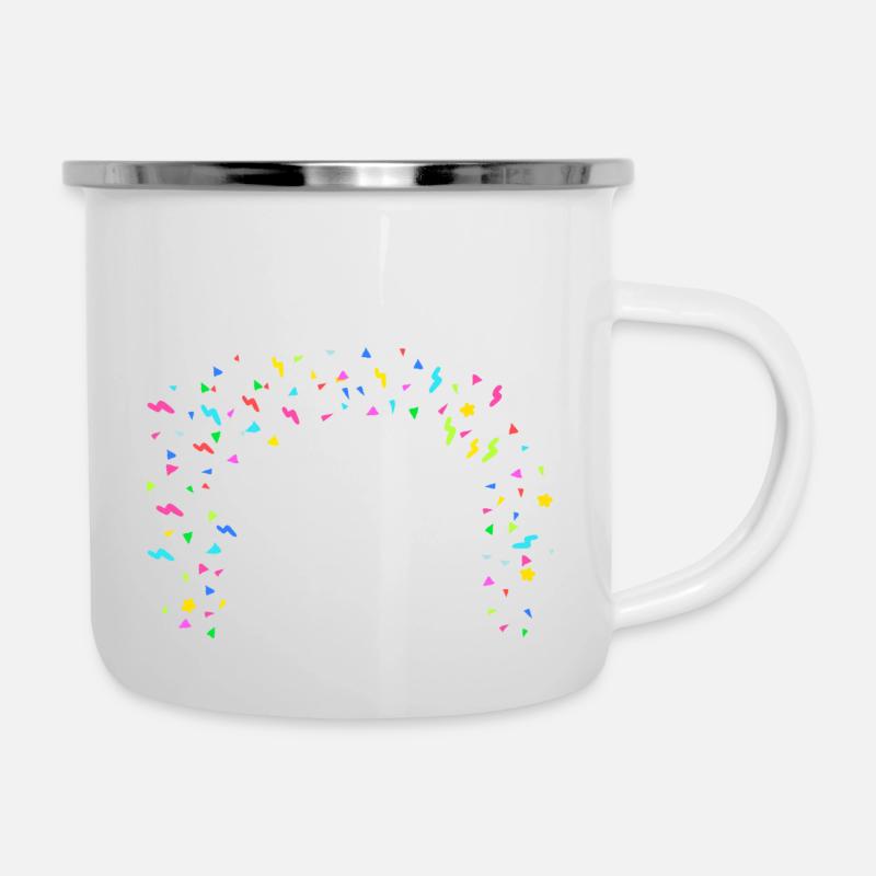 Geburtstag - Emaille-Tasse - Weiß