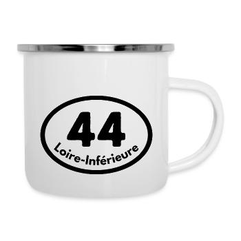 loire-inférieure - Tasse émaillée - blanc - Droite