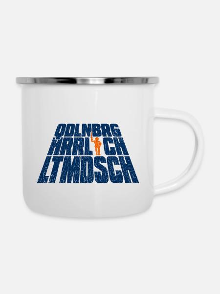 Quedlinburg (Herrlich-Altmodisch-Edition) - Emaille-Tasse - Weiß