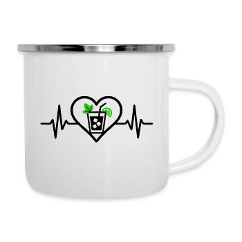 Mojito Heart Aperitif Cocktail - Camper Mug - white - Right