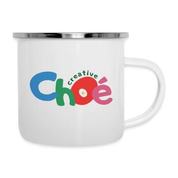 choe creative texte - Tasse émaillée - blanc - Droite