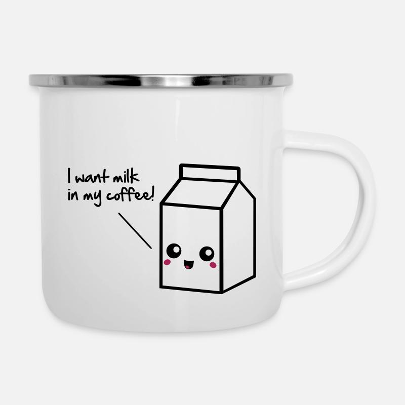 Milk - Emaille-Tasse - Weiß