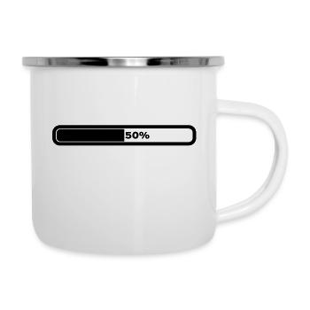 50 % Loaded - Emaille-Tasse - Weiß - Rechts