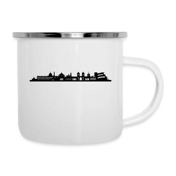Skyline Potsdam longue - Tasse émaillée - blanc - Droite