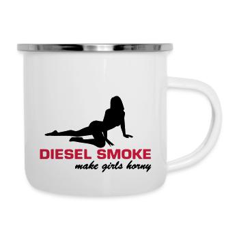 DIESEL SMOKE MAKE HORNY - Tasse émaillée - blanc - Droite