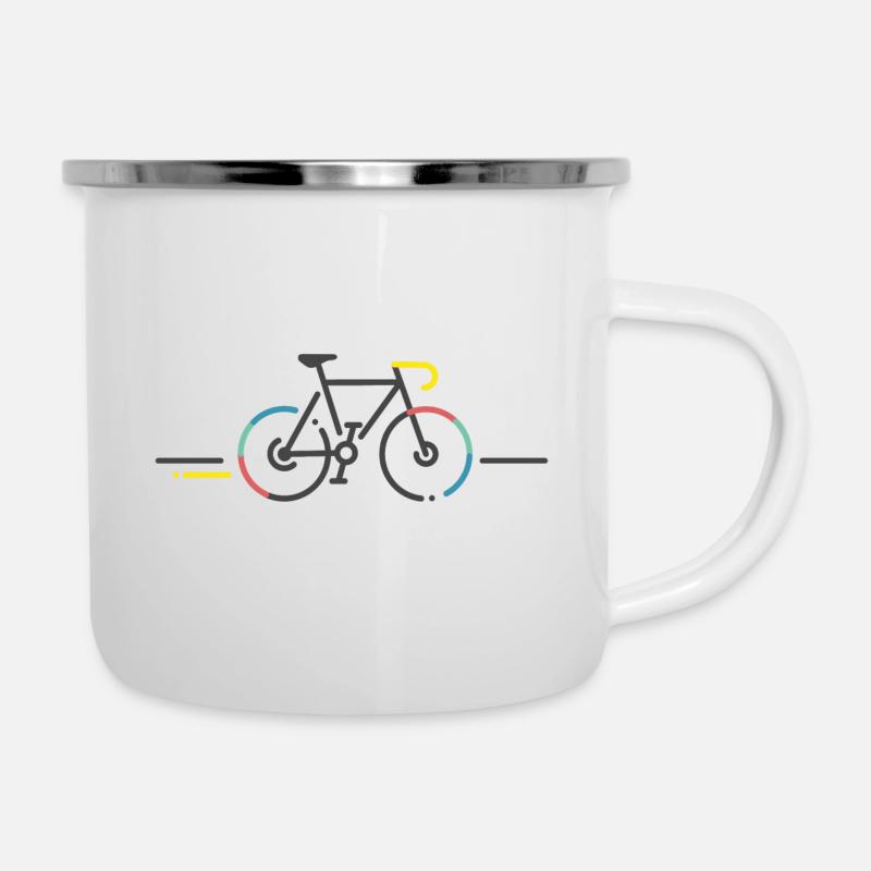 pour les amoureux du vélo - Tasse émaillée - blanc
