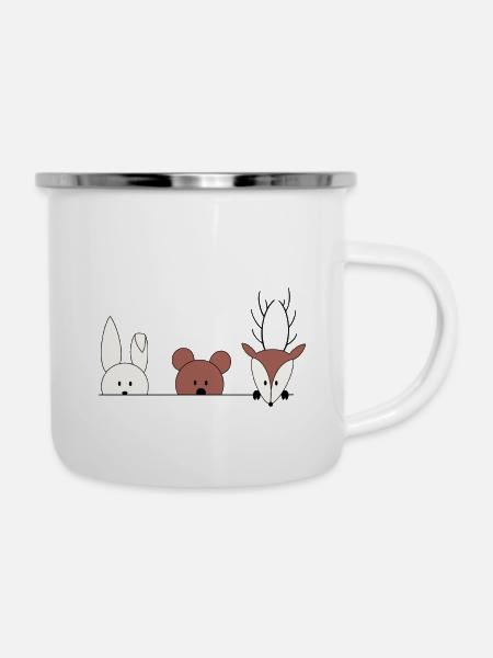 Kuckuck, wer ist da? - Emaille-Tasse - Weiß