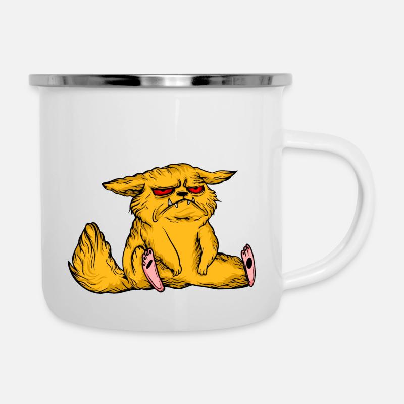 Chats drôles 1 - Tasse émaillée - blanc