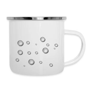 Drops of water rain - Camper Mug - white - Right