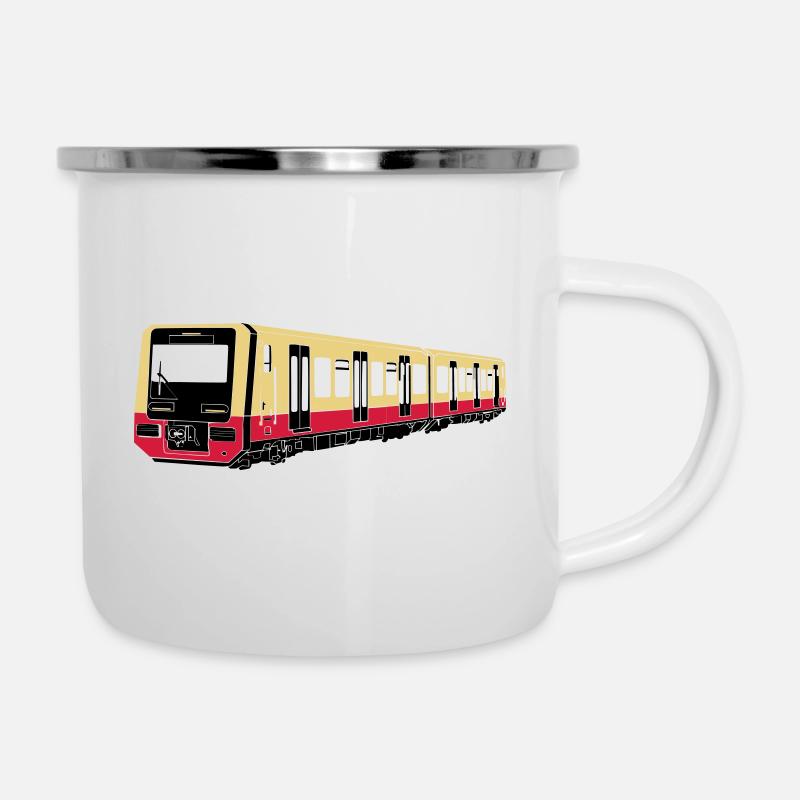 Berliner S-Bahn - Emaille-Tasse - Weiß