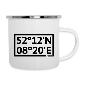 Coordonnées de Melle - Tasse émaillée - blanc - Droite