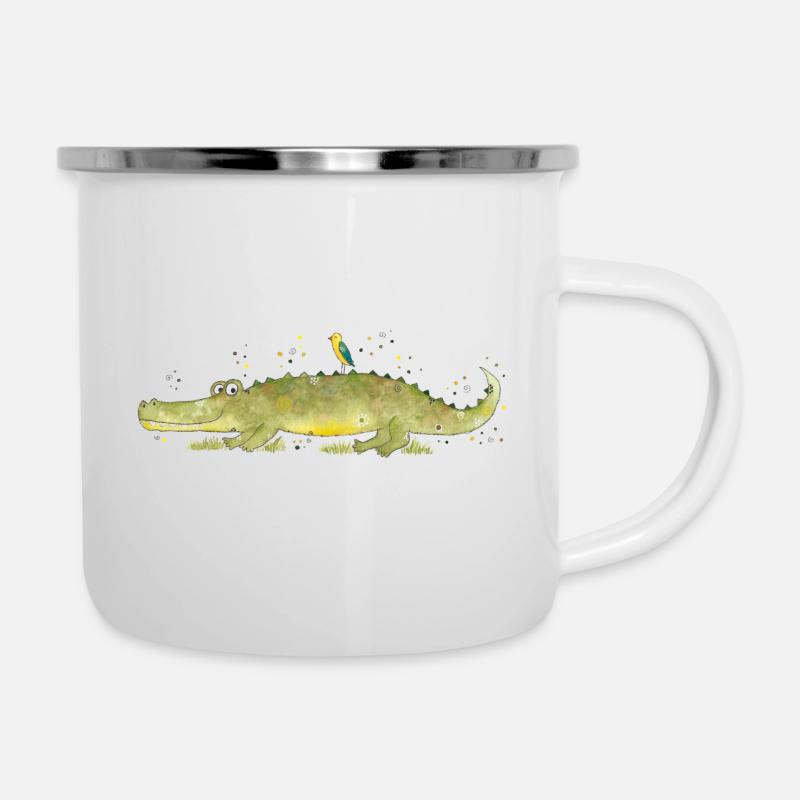 Crocodile Croco - Camper Mug - white
