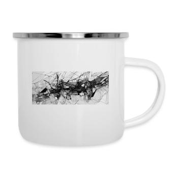 TasseLatteVorlage - Emaille-Tasse - Weiß - Rechts