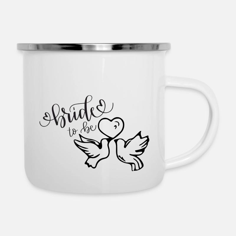 Bride to be! - Junggesellinnenabschied JGA - Emaille-Tasse - Weiß