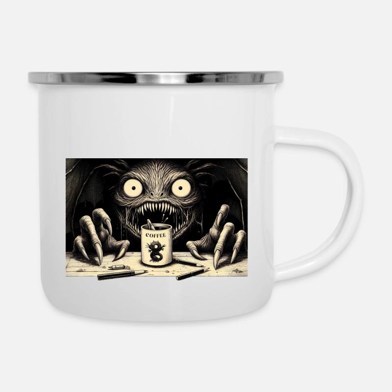 Coffee Monster - Camper Mug - white