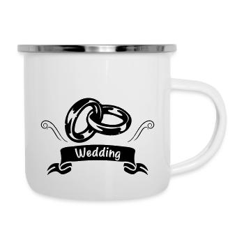 Alliances Bague Mariage - Tasse émaillée - blanc - Droite