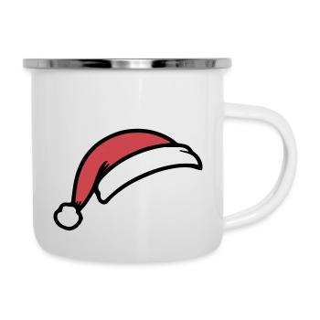 Chapeau de Père Noël - Tasse émaillée - blanc - Droite