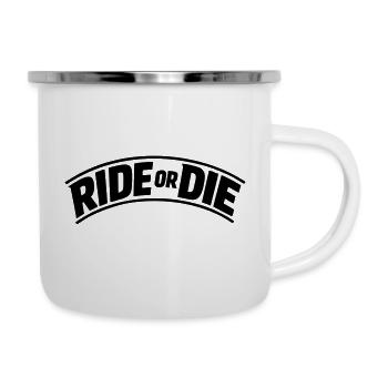 Rouler ou mourir - Tasse émaillée - blanc - Droite