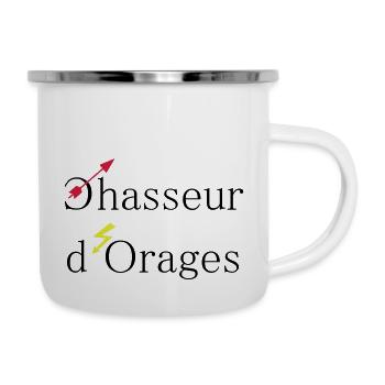 chasseur d'orages - Tasse émaillée - blanc - Droite