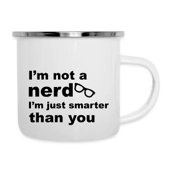 Nerd Glasses - Emaille-Tasse - Weiß - Rechts