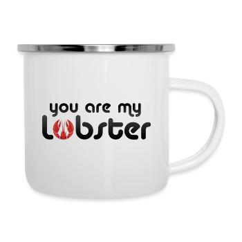 LOBSTER - Emaille-Tasse - Weiß - Rechts