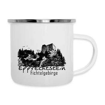 Epprechtstein Fichtelgebirge Fichteldesign - Emaille-Tasse - Weiß - Rechts