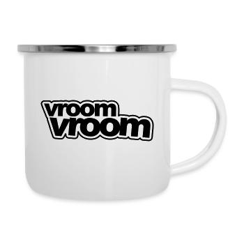 VROOM VROOM - Tasse émaillée - blanc - Droite