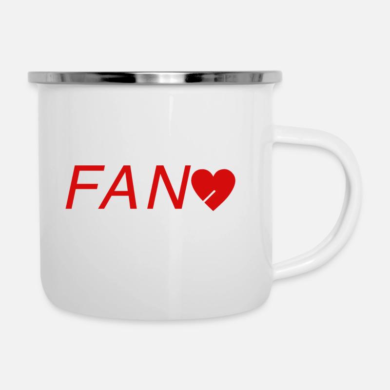Fanø Herzen - Emaille-Tasse - Weiß
