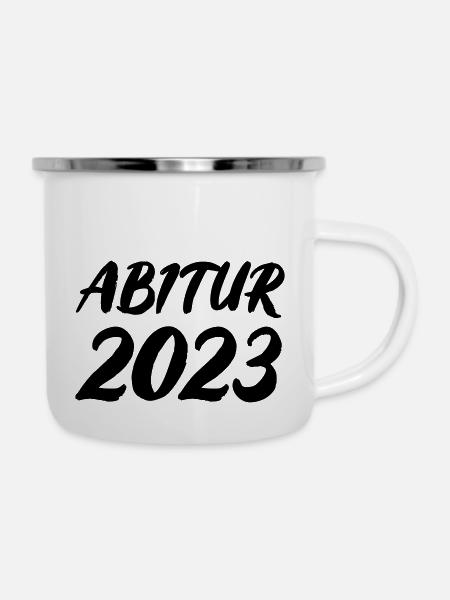 Abitur 2023 - Emaille-Tasse - Weiß