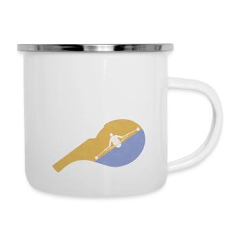 Rudern - Emaille-Tasse - Weiß - Rechts