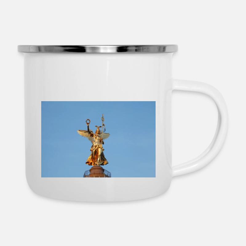 Siegessäule - Emaille-Tasse - Weiß