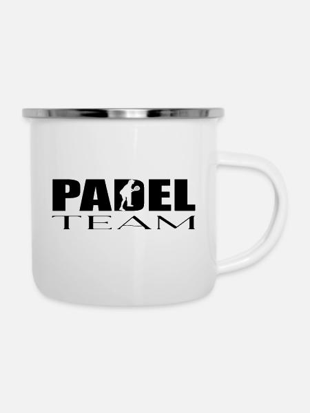 Padel Mannschaft - Emaille-Tasse - Weiß