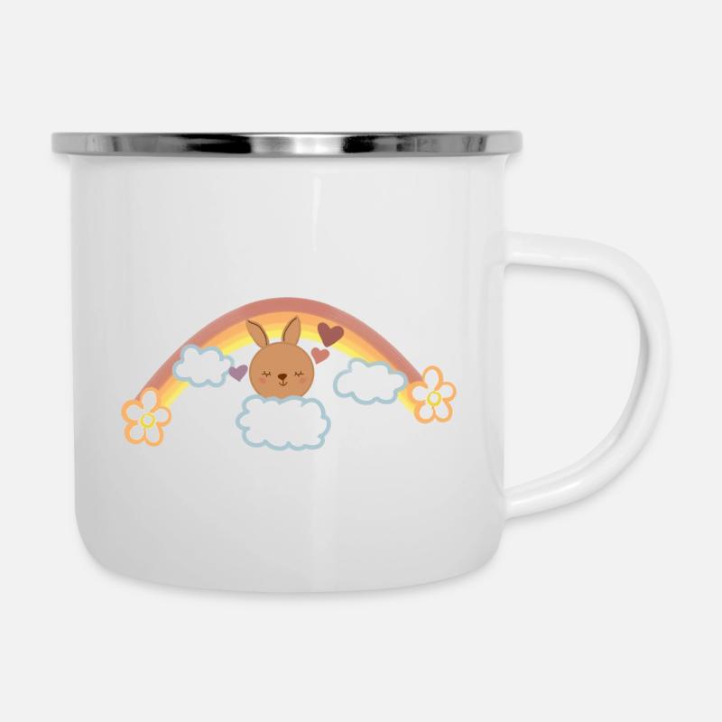 cloud Easter - Emaille-Tasse - Weiß