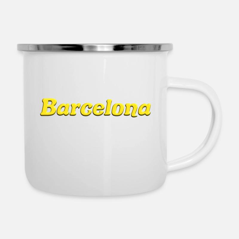Barcelone - Tasse émaillée - blanc