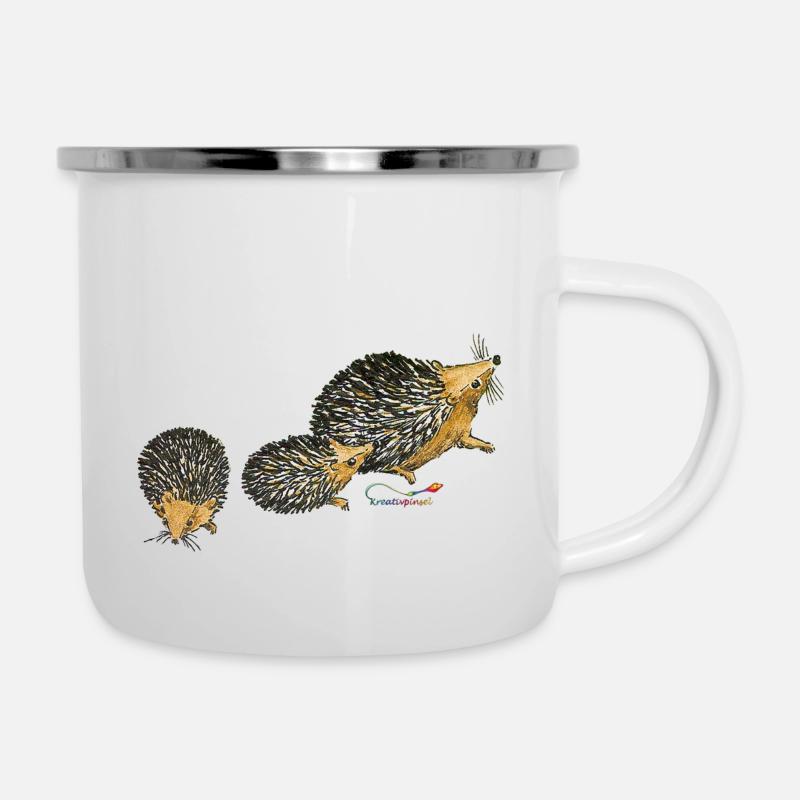 Hedgehog - Camper Mug - white