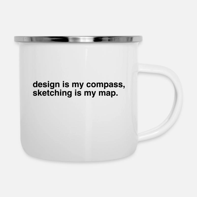 26082023 Designer 009 Kopie - Emaille-Tasse - Weiß