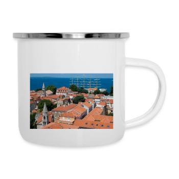 Klosterkirche des Hl. Franziskus Assisi Zadar - Emaille-Tasse - Weiß - Rechts