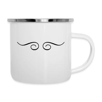 Ornement d’embellissement Votre texte peut être personnalisé - Tasse émaillée - blanc - Droite