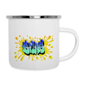 Graffiti SILAS NAME CADEAU ANNIVERSAIRE NAISSANCE - Tasse émaillée - blanc - Droite