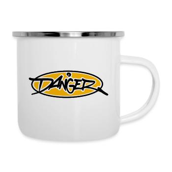 Danger! - Emaille-Tasse - Weiß - Rechts