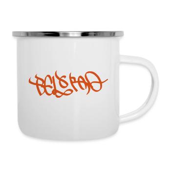 Belgrade Urban Graffiti Art Print on Clothing - Camper Mug - white - Right
