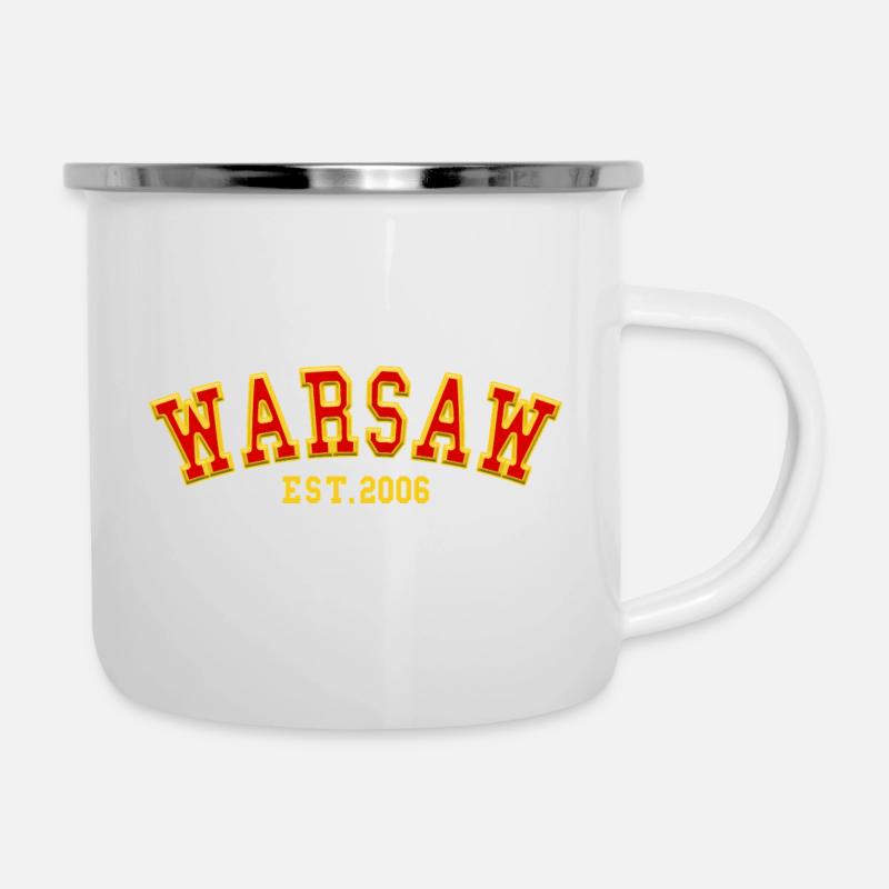 Varsovie fondée en 2006 - Tasse émaillée - blanc