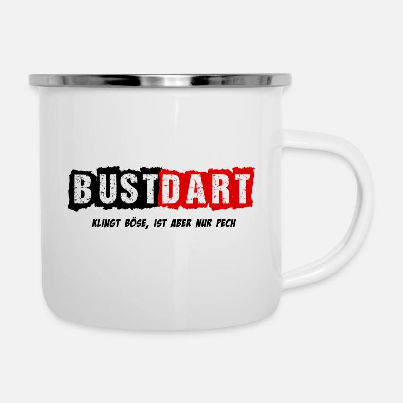 Fléchettes, fléchettes, fléchettes bustes - Tasse émaillée - blanc