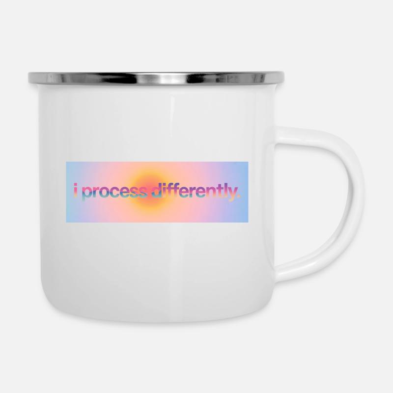 I process differently - Camper Mug - white