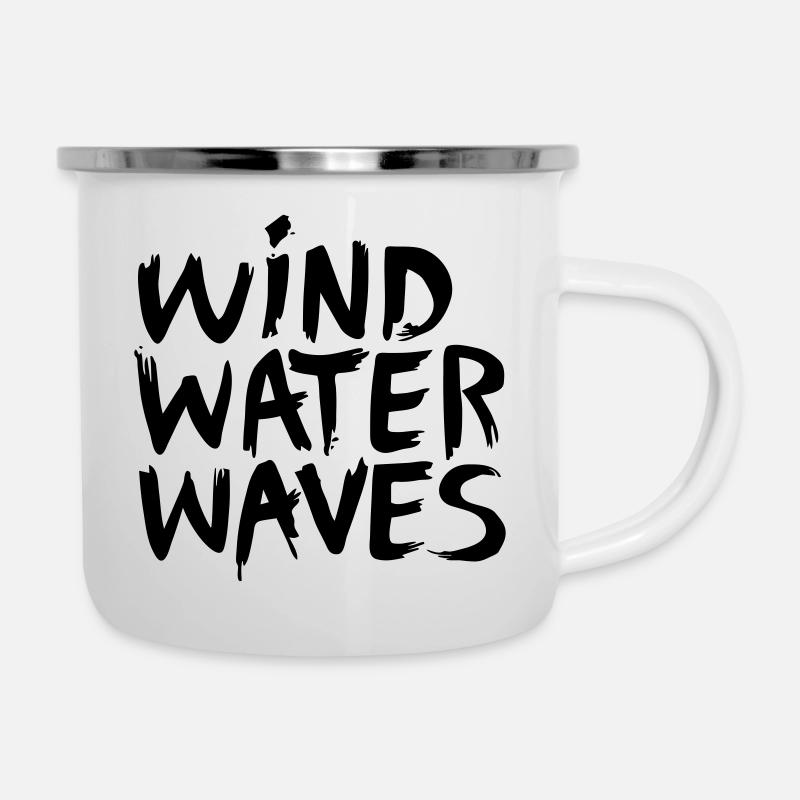 WIND WATER WAVES - Camper Mug - white