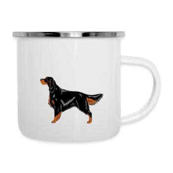 Gordon Setter Besser W2 - Emaille-Tasse - Weiß - Rechts
