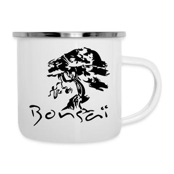 Bonsai - Emaille-Tasse - Weiß - Rechts